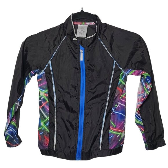 Disney Store Kids Star Wars Light Saber Full Zip Windbreaker Jacket Size 5/6 - Picture 1 of 11